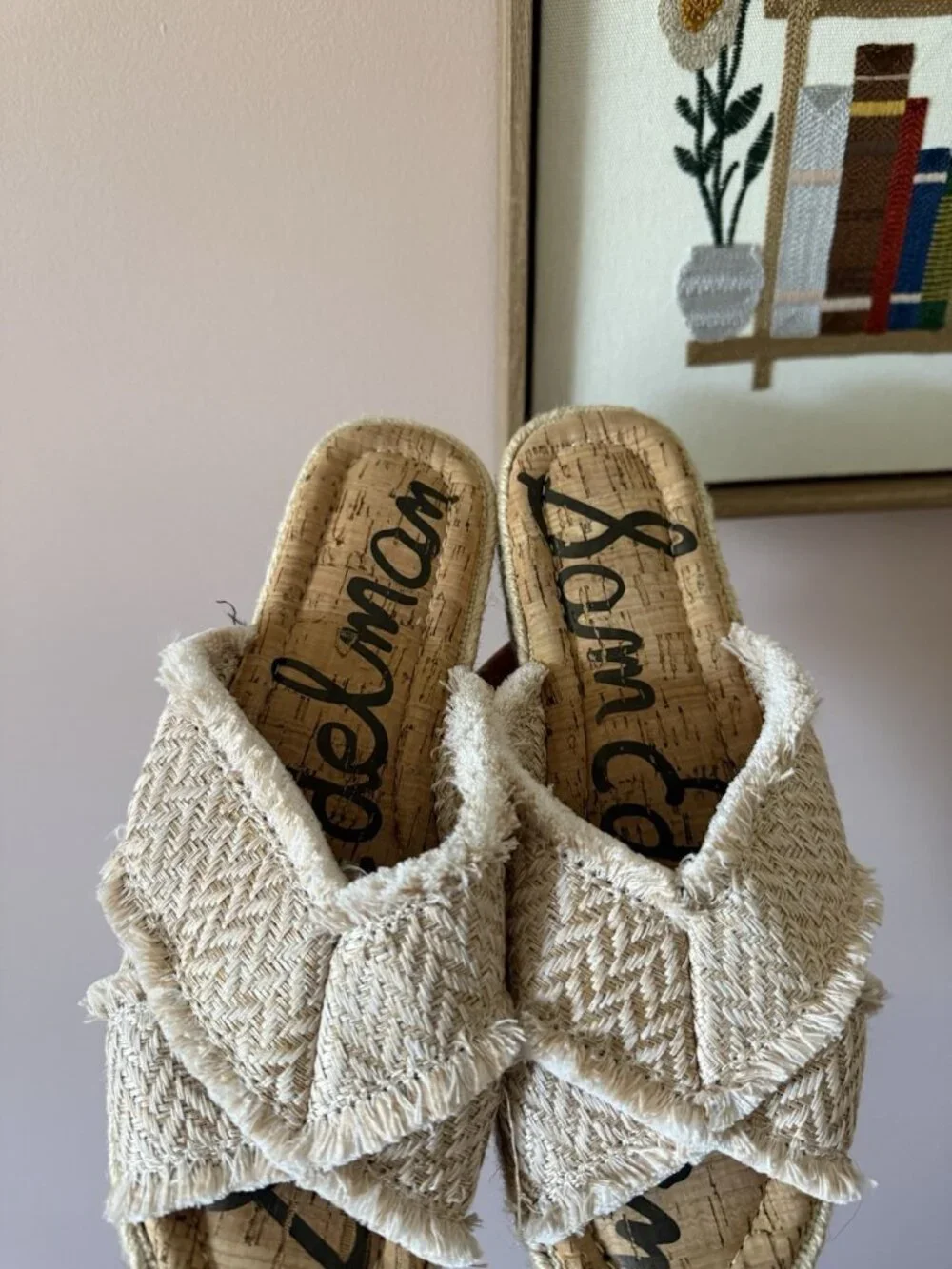 Sam Edelman Anthro Ashlynn Espadrille Fringe Platform Sandals Boho NEW Size 8